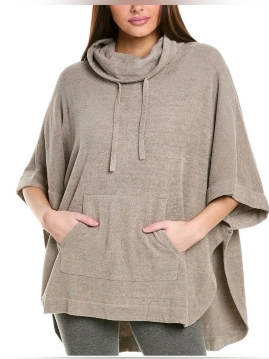 Barefoot Dreams Sweaters - Barefoot Dreams Cozychic Ultra Lite Weekend Poncho Cowl Neck Sweater Womens L/XL